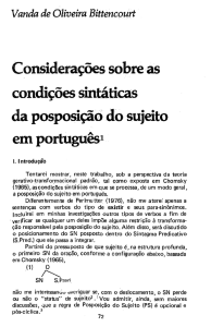 em português - Portal de Periódicos da Faculdade de Letras