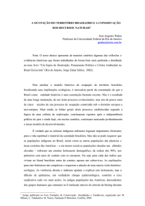 A OCUPAÇÃO DO TERRITÓRIO BRASILEIRO E A