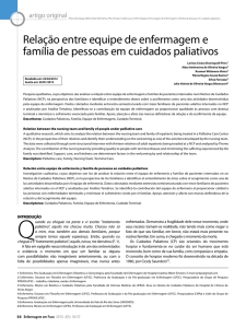 Relação entre equipe de enfermagem e família de pessoas em