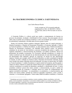 da macroeconomia clássica à keynesiana