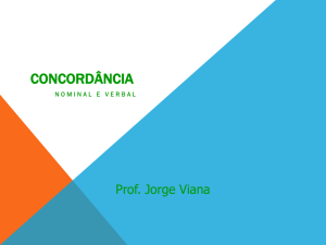 Concordância nominal e verbal em slides prof