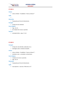 AGENDA DIÁRIA