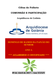 Domingo de ramos - Arquidiocese de Goiânia