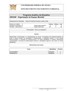 GEO240 - Catálogo de Graduação