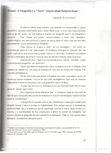 Ensaio: A Geografia e a "Nova" Objetividade/Subjetividade*