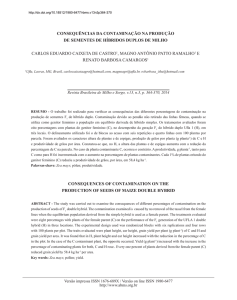 consequências da contaminação na produção de sementes de