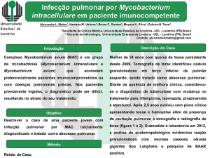 Infecção pulmonar por Mycobacterium intracellulare em paciente