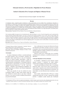 Educação Inclusiva, (Pre)Conceitos e Dignidade da Pessoa