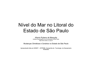Nível do Mar no Litoral do Estado de São Paulo – Afranio