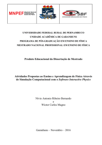 Produto Educacional da Dissertação de Mestrado Atividades