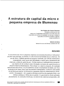 A estrutura de capital da micro e pequena empresa de Blumenau