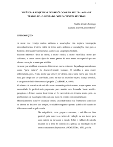 vivências subjetivas de psicólogos em seu dia-a
