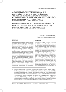 a sociedade internacional e a questão da paz