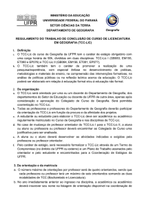 REGULAMENTO DO TRABALHO DE CONCLUSÃO DE CURSO DE