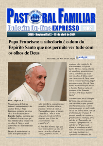 1182 Papa Francisco: a sabedoria é o dom do Espírito Santo que