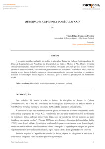 obesidade: a epidemia do século xxi?