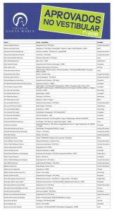 Aprovados no Vestibular 1º_2016 - Colégio Santa Maria