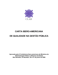 clad carta ibero-americana de qualidade na gestão pública