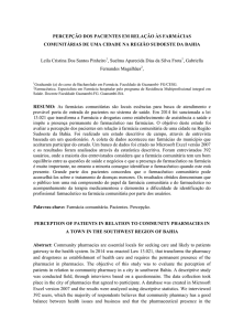 PERCEPÇÃO DOS PACIENTES EM RELAÇÃO ÀS FARMÁCIAS