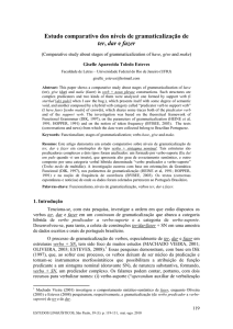 Estudo comparativo dos níveis de gramaticalização de ter, dar