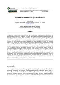 A percepção ambiental na agricultura familiar