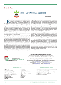 2015 – Ano Mundial dos Solos - International Plant Nutrition Institute