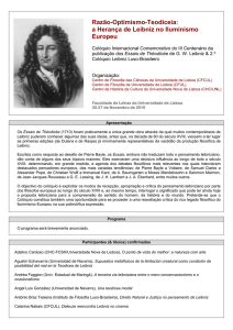 Razão-Optimismo-Teodiceia: a Herança de Leibniz no Iluminismo