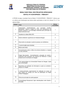 resultado final do Edital 2017