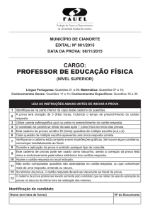 Prova Objetiva - Cargo de Professor de Educa    o F  sica