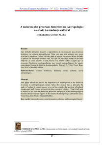 A natureza dos processos históricos na Antropologia: o estudo da