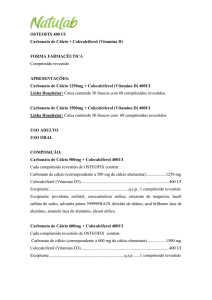 OSTEOFIX 400 UI Carbonato de Cálcio + Colecalciferol (Vitamina D