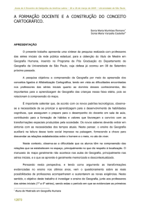 a formação docente e a construção do conceito cartográfico.