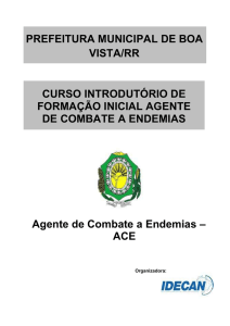 CURSO INTRODUTÓRIO DE FORMAÇÃO INICIAL AGENTE DE