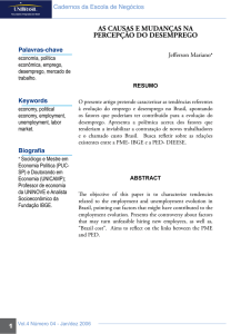 as causas e mudanças na percepção do desemprego