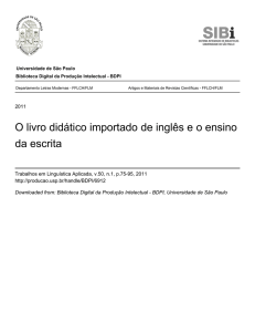 O livro didático importado de inglês e o ensino da escrita