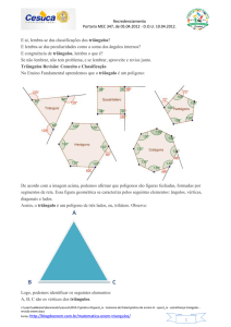 E aí, lembra-se das classificações dos triângulos?