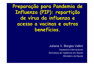 Preparação para Pandemia de Influenza (PIP): repartição