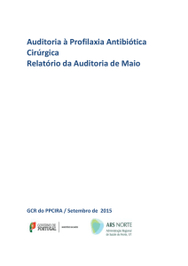 Auditoria à Profilaxia Antibiótica Cirúrgica Relatório