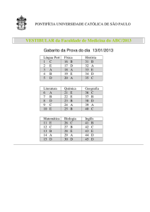 VESTIBULAR da Faculdade de Medicina do ABC/2013