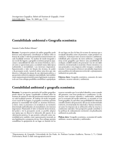 Contabilidade ambiental e Geografia econômica - E