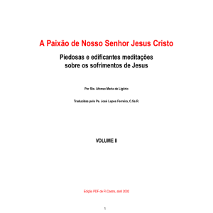 A Paixão de Nosso Senhor Jesus Cristo