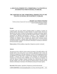 Texto 3.1. A adoção da perspectiva territorial nas - Feis