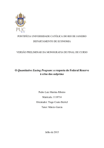 O Quantitative Easing Program - Departamento de Economia PUC-Rio