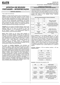 Apostila de Português (vestibulares)