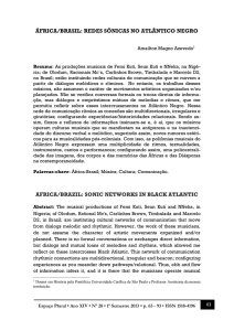 áfrica/brasil: redes sônicas no atlântico negro