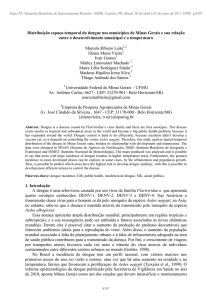 Distribuição espaço-temporal da dengue nos - DSR