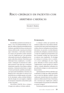 RISCO CIRúRGICO EM PACIENTES COM ARRITMIAS CARDíACAS