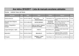 Ano letivo 2016/2017 - Lista de manuais escolares adotados