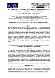 caracterização do mercado consumidor de mandioca de mesa in