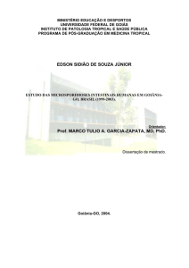 Estudo das Microsporidioses humanas em Goiânia - IPTSP